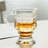 Wine Glasses Amber Mug Vintage Espresso Whiskey Glass Beautiful Decanter Drinkware Relief Cup Coffee