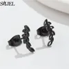 Boucles d'oreilles Fashion Piercing en acier inoxydable pour femmes feuilles bottes étoiles cactus musique petites boucles d'oreilles filles cartouches cartouches