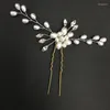 Hair Clips Elegant Bridal Pearl Hairpin Handmade Flower Beautiful Crystal Accessories Wedding Pins Bridesmaid Decor