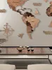 Dekorative Teller Reisen nordisches Wohnzimmer Hintergrund Wall Office School 3D Stereo