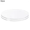 Baking Moulds 2Pcs Cake Plates Non-Sticky Reused Acrylic Buttercream Discs For Cakes Serving