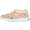 Fitness Shoes Women Sneakers Shiny Sock Woman Comfortable Casual Loafers Slip On Female Vulcanize Large Size 35-43