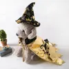 Hondenkleding Pet Halloween Kostuumset Stijlvolle heks cape hoed voor feestdecoratie Feestelijke katten honden verstelbaar