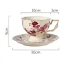 Tasses Saucers Style Retro Style Cafflower Coffee tasse Classic Set Cerramic Phnom Penh Design Tea sets tasses