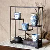 Dekorative Teller Bogu Regal Massivholz chinesischer Stil lila Sandelholz Display Mahagonihandwerk Tee Set