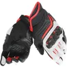 Blackwhitelava Red Dain Carbon D1 Korte handschoenen voor motorcross heren leerhandschoenen8396299