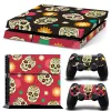 Stickers Skull Design for PS4 Vinyl Removable Waterproof Decal Skin Sticker for PS4 Pro Console&Controller Protector Cover