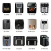 Figurines décoratifs Appareils de cuisine marque High End Wifi App Design Healthy moins gras 5L Huile Free Power Digital LCD Screen Air Fryer