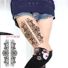 Waterproof Temporary Tattoo Sticker Black Abstract Design Chinese Water and Ink Fake Tatto Flash Tatoo Body Art for Women Men 240408