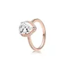 18K Rose Gold Tear drop CZ Diamond RING Original Box for 925 Sterling Silver Rings Set for Women Wedding Gift Jewelry1061007