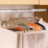 Cabides 10pcs/conjunto de roupas simples cabide rack plástico rack não deslizamento organização de roupas pesadas