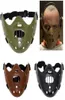 Hannibal Masks Horror Hannibal Scary Resin Lecter The Silence of The Lambs Masquerade Cosplay Party Halloween Mask 3 Colors Q08065256679