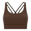 Naked Feel Yoga Bra Workout Gym Sports Sports Femmes Mid Support Tops Top à l'épreuve du choc Push Up Vest Athletic Fitness