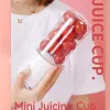 Juicers Xiaomi Mijia Mini Portable Blender Fruit Juicer Electric Juicer Machine Home Extractor Cup Wireless USB Juice Extractor 500 ml