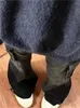 الجينز للسيدات JRJL سراويل البضائع السوداء نساء 2024 الموضة خمر أكثر من جيب الشارع الشارع على التوالي ساق واسعة الطول