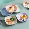 Plates 10Pcs Delicate Snack Minimalistic Storage Tray Set Thick Heat-resistant Plastic Dishes With Base