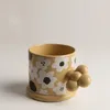 Kubki Piękny kubek kwiatowy kubek do kawy 235 ml ceramiczny sok śniadaniowy sok mleczny herbata twórcza herbata