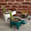 Cat mignon céramique jardin fleur pot image animale cactus plantes planter succulent plante conteneur ornements de table décoration 240409