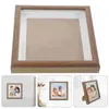 Frames en bois PO Cadre Picture de table affichage creux