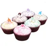 Decorative Flowers 6pcs Simulation Cupcake Model Fake Display Props Cream Food Sample Decoration