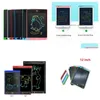 Grafiktabletter Pens 12 tum LCD -skrivning Tablett Ding Board Blackboard Handwriting Pads Gift For Adts Kids Paperless Notepad Memos DHL1U