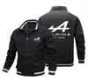 Men039s Trench Coats Alpine F1 Team Spring And Autumn Zipper Jacket Men39s Pocket Casual Sportswear Outdoor Cardigan1042020