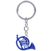 Dekorativa figurer Key Ring Horn French Keychain för julklappsälskare Födelsedagsfamilj