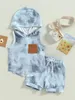 Conjuntos de ropa Adorables mamelas de estampado floral de niña infantil con mangas con volantes y diadema de arco a juego - atuendo de verano perfecto para tu