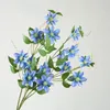 Dekorative Blumen realistische Clematis Branch Faux mit grünen Blättern für Home Wedding Party Decor Künstliche Innen innen elegant