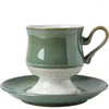 Cups Saucers Ankunft Insalal Coffee Coffee Tasse und Teller Langlebiger China Thermostabilität High-Foot-Nachmittag Tee hochwertig exquisite Tasse