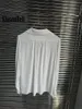 Camicette da donna 3,5 klasonbell temperamento chic a catena a v-scollo a V Casice sciolta per donne vestiti bianchi neri 2 colori camicia