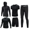 Ustawiają męskie garnitury sportowe Zestaw treningowy Jogging Sportswear Socpressive Fitness Suit Ubrania biegowe plus rozmiar 4xl