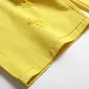 2024 Summer Men denim shorts mode fancy gradient färg jeans hög kvalitet elastisk rippad smal passform rak denim shorts 240411