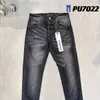 2024 Mor marka yüksek kaliteli kot pantolon 1 1 Tide Fashion Slim Jeans High Street kişiselleştirilmiş denim