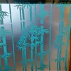 Autocollants de fenêtre en bambou auto-adhésif translucide cellophane coulissant balcon de salle de bain intimité film autocollant décoratif