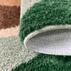 Tapijten esthetische getufte oceaangolf tapijten zacht pluche wandelen in het zeebroedt tapijt tapijt niet-slip badkamer vloer mat portier portier decor