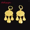 Dange oorbellen adixyn luxe Ethiopische gouden munten oorbellen18k kleur munt druppel voor vrouwelijke meisjes geschenken