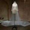 Gorgeous Designer Wedding Veils 3M Long Cathedral Length 2 Layers Beads Edge Tulle Bridal Veil For Women Hair Accessorie191B V413001