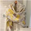 Scarves Luxury Women Square Silk Scarf With Gift Packed Wool Large Shawl Satin Printed Headscarf Neck Hair Wraps Designer Drop Delive Dhrbw