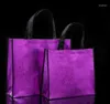 Storage Bags Women Shopping Bag Large Capacity Canvas Gift Wrap Travel Laser Glitter Female Handbag Grocery Tote SN4104