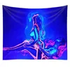 Tapisseries uv réaction tapisserie dortor murmorative tissu femme chambre bohème fond fluorescent suspendu art décor