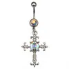 Navel Bell Button Rings D0550 Cross Belly Ring Mix Colors01234562997302 Drop Delivery Jewelry Body Dh0Gt