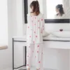 Abbigliamento da casa Simisi Rayon Pigiamas per donne eleganti 2 pari da sonno abbigliamento femminile Strawberry in tutte le stagioni Set Top Pants 2024 Pijama