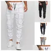 Herrbyxor herr sport jogger casual plädbyxor mode streetwear last fitness gym sweatpants kläder droppleverans kläder cl dhmlf