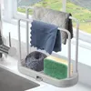 Kitchen Storage 1pc Sponge Holder Dishcloth Hanger Sink Rack Tray Organizer Stand For No Rags And Sponges