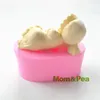 Bakformar mompea 0410 baby flicka silikon tvål mögel tårta dekoration fondant 3d mat klass mögel