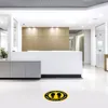 Wall Stickers 3/6PCS Floor Shop Keep Your Distance Stand Here 25cm Round PVC