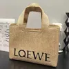 Lüks Straw Tasarımcı Beach Bag Kozmetik Çanta Lüks Tote Torba Tasarımcı Makyaj Çantası Kadın Çanta İşlemeli Çim Dokuma Sebze Sebzesi Sepet Omuz Çantası