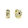 Boucles d'oreilles cerceaux Forme d'étoile classique CZ Gold plaqué couleur pavée multicolore Zircone cubique pour femmes bijoux de mode Aretes de Mujer