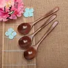 Coffee Scoops by DHL 200pcs Cute 18 cm Natural Wood Spoon Accessories Accessoires de table de table respectueuse